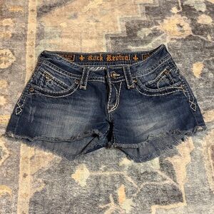 Rock Revival Blue Denim Shorts